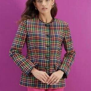 Multicolor Houndstooth Women's Jacket